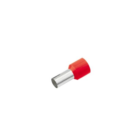 Geïsoleerde Adereindhuls, DIN 46228, 1mm², lengte 6mm, rood