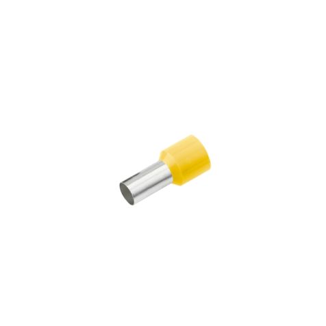 Geïsoleerde Adereindhuls, DIN 46228, 1mm², lengte 6mm, geel