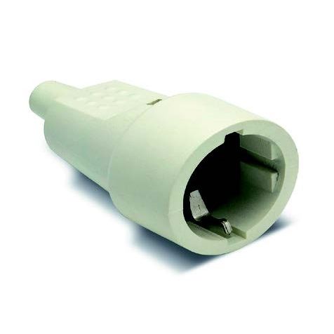 Koppelstekker PVC 10/16A wit IP20 (SHUKO)