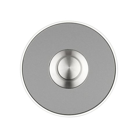 Piccolo - Drukknop voor deurbel (rond), inox - wit