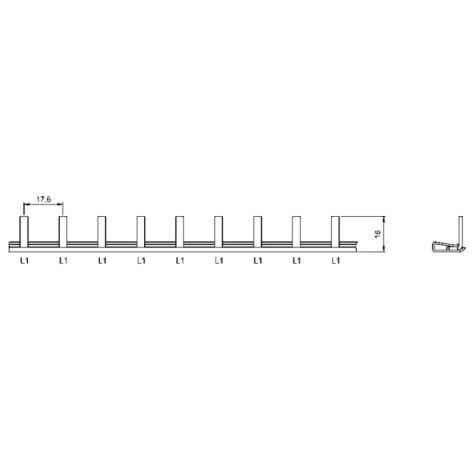 MTL, 1-phase, pin, 16mm², K-design, 57mod, 17.6mm, 1000mm,