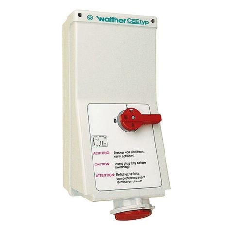 Wandstopcontact 16A 3P 230V 6h IP44