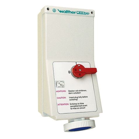 Wandstopcontact 32A 3P 400V 9h IP67