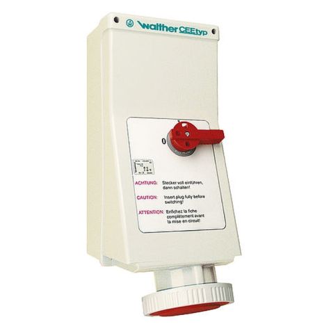 Wandstopcontact 125A 5P 230V 9h IP67