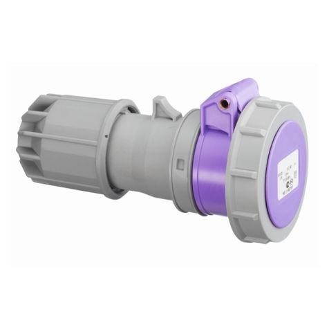 Fiche CEE femelle, IP67, 32 A, 2 pôles, 24 V, violet