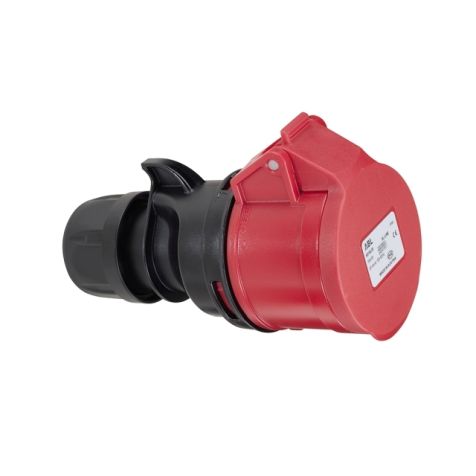 Fiche CEE femelle, IP44, 16 A, 4 pôles, 400 V, 6h, rouge, sans vis