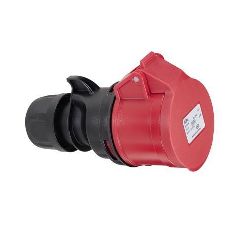 Fiche CEE femelle, IP44, 16 A, 5 pôles, 400 V, 6h, rouge, sans vis