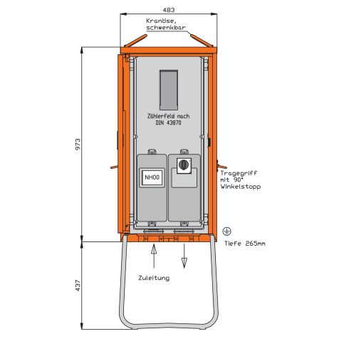 Anschlussschrank 55 kVA/1 Abgang