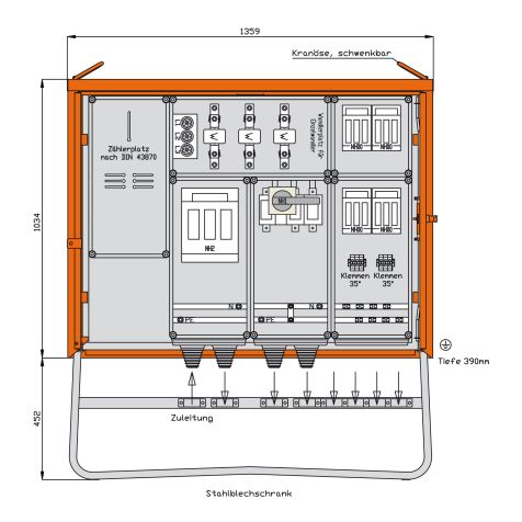 Anschlussschrank 173 kVA/5 Abgâ€žnge