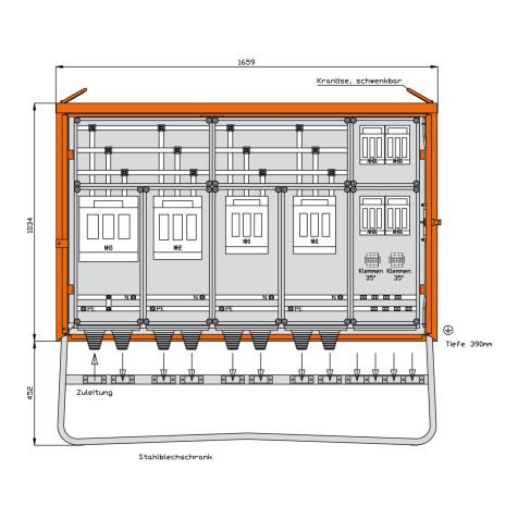 Hoofddistributeur 436 kVA