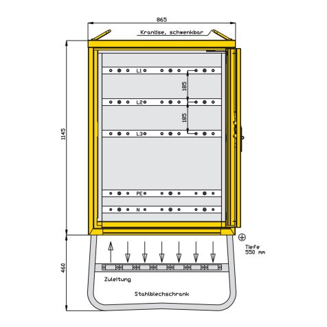 Bouwstroomverdeler in modulaire opbouw