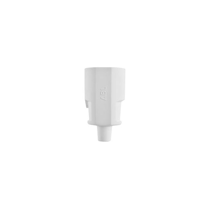 Compact fiche femelle (Schuko), plastique (PP), blanc, avec CA, IP20