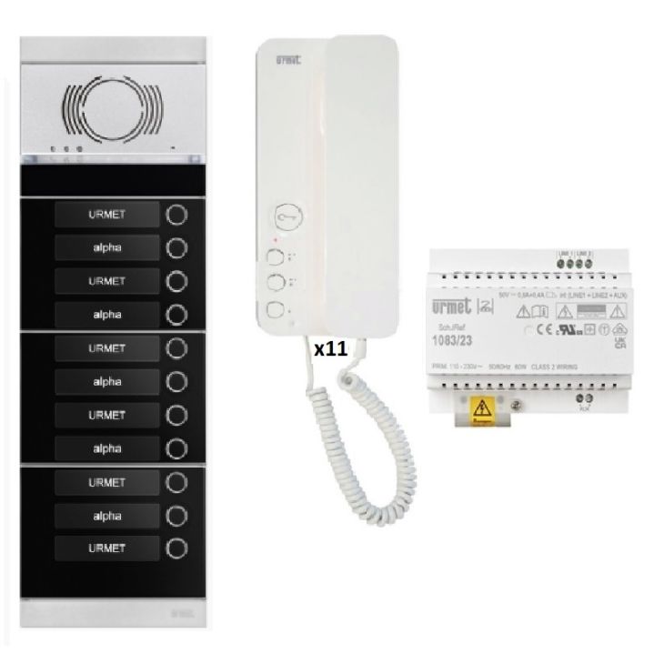 Kit audio 11 appartementen voorgeprogrammeerd 