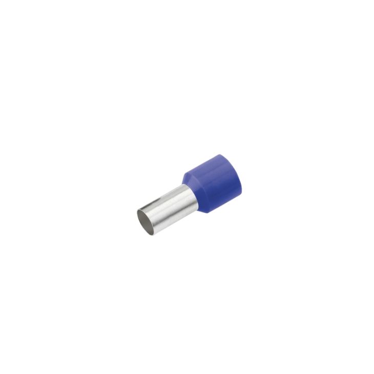 GeÏsoleerde Adereindhuls, DIN 46228, 0,75mm², lengte 8mm, blauw