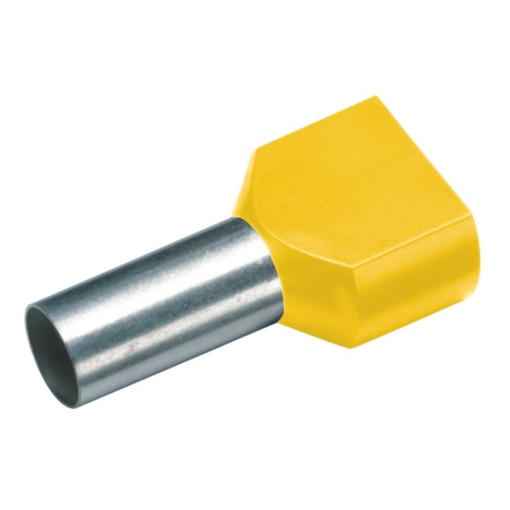 Embout isolé Jaune 2x1,0-8mm