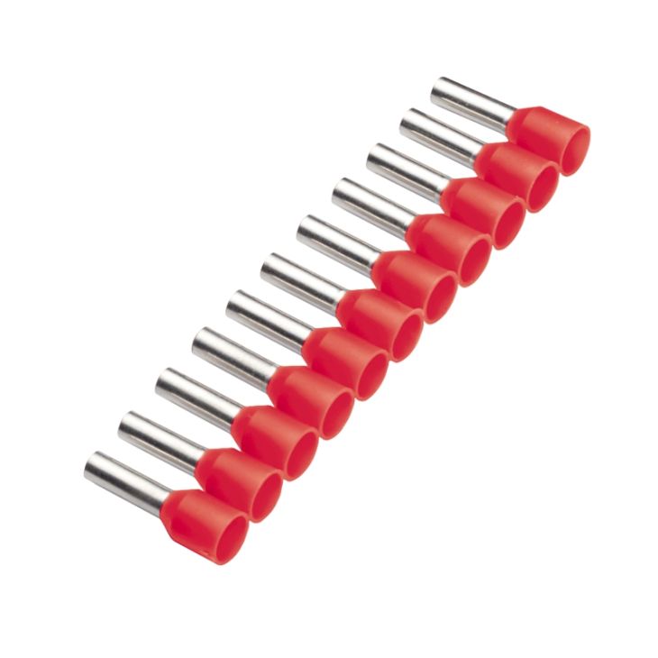 GeÏsoleerde Adereindhulzen op Strip, 1,5mm², rood