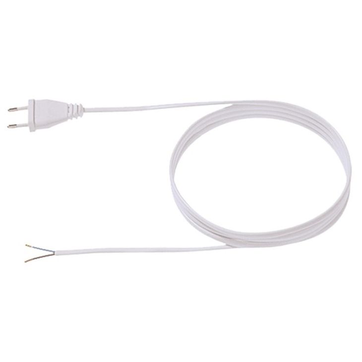 Euro Cordon H03VVH2-F 2x0,75 Blanc-2m