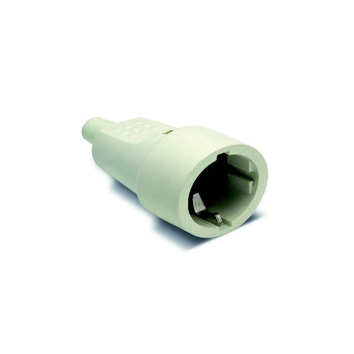 Koppelstekker PVC 10/16A wit IP20 (SHUKO)