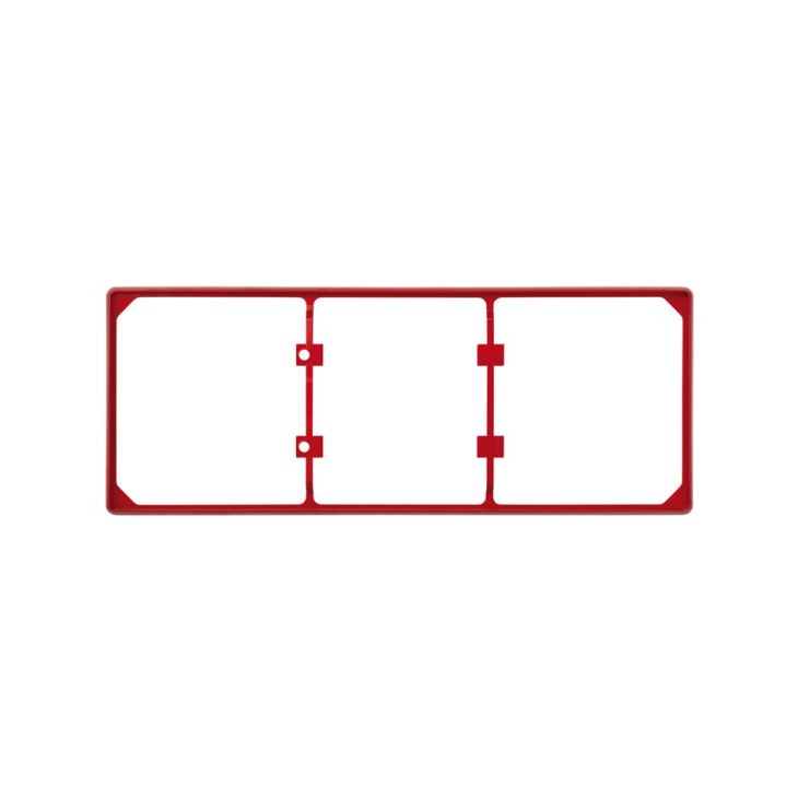 S27 Cadre Enjoliveur Rouge/Cadre 3 modules