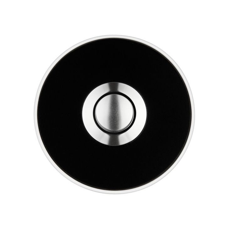 Piccolo - Bouton-poussoir pour sonnette (rond), noir - blanc