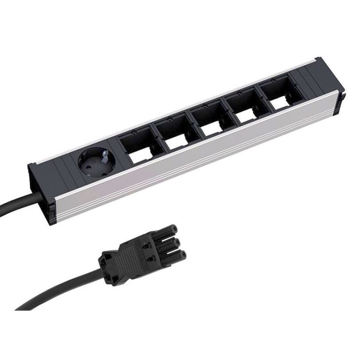 CONI powerstrip 6 modules (1x SCHUKO + 5x MOD VIDE) + 0,2m GST18