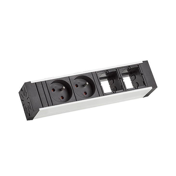 VENID power strip 4 modules (2x UTE + 2x MOD VIDE) noir avec câble 0.2 m GST18