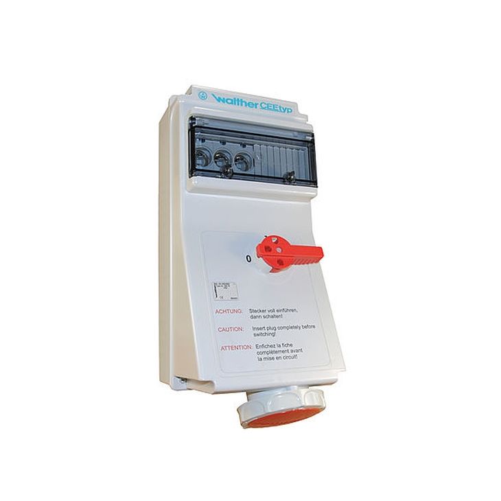 Wandstopcontact 32A 4P 230V 9h IP67