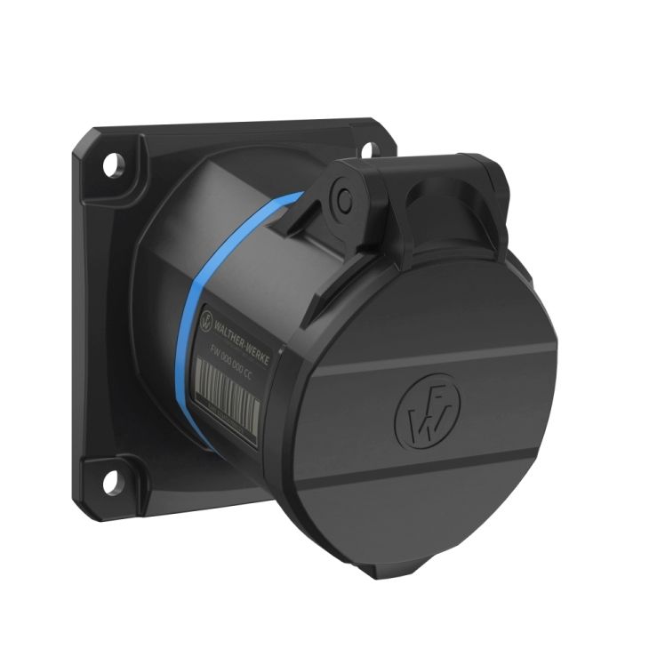 NEO Inbouwstopcontact Schuin 16A 5P 9h IP54 230V met schroefaansluiting