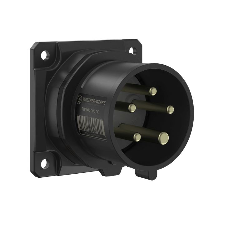 NEO Socle connecteur mural Droit 16A 5P7h IP54 500V avec connexion à  vis