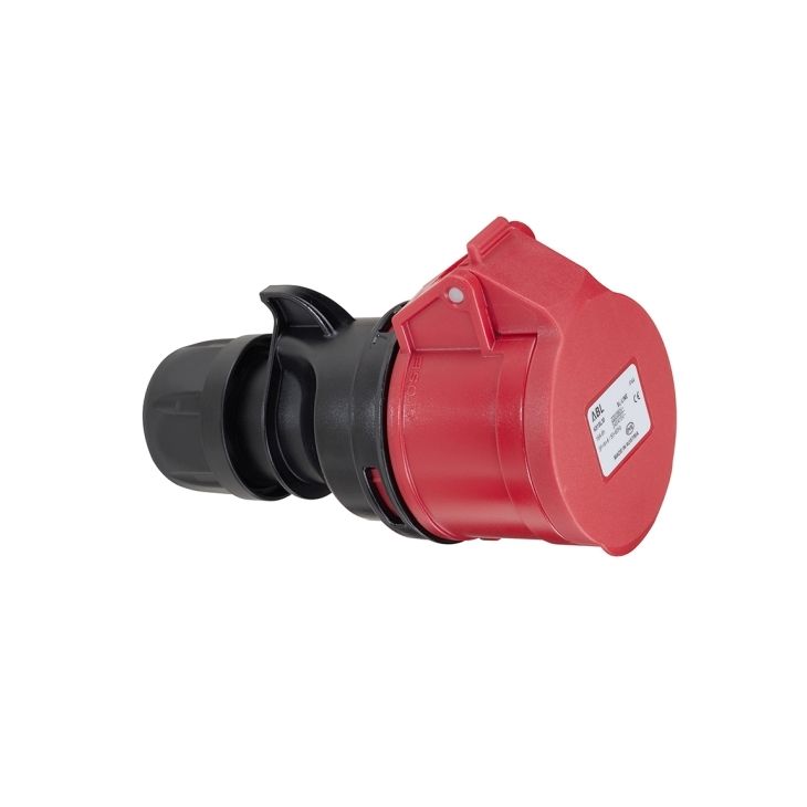 Fiche CEE femelle, IP44, 16 A, 4 pôles, 400 V, 6h, rouge, sans vis