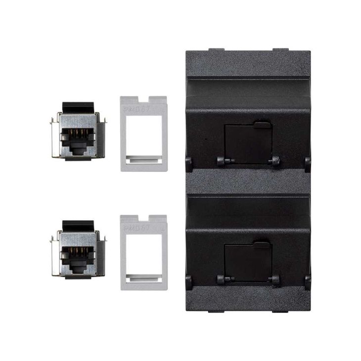 CIMA 500 Plaque Vdm Incliné avec Volet 2x RJ 45