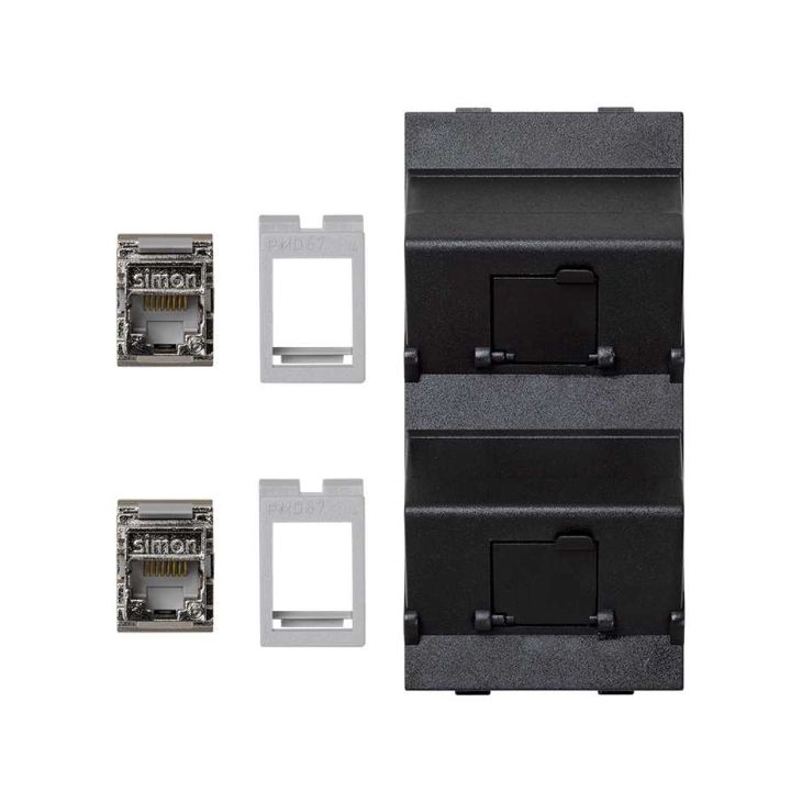 CIMA 500 Plaque Vdm Incliné avec Volet 2x RJ 45