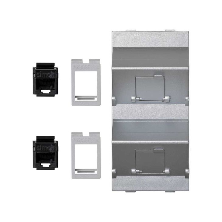 CIMA 500 Plaque Vdm Incliné avec Volet 2x RJ 45