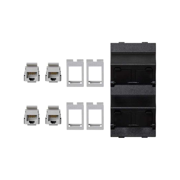 CIMA 500 Plaque Vdm Incliné avec Volet 4x RJ 45