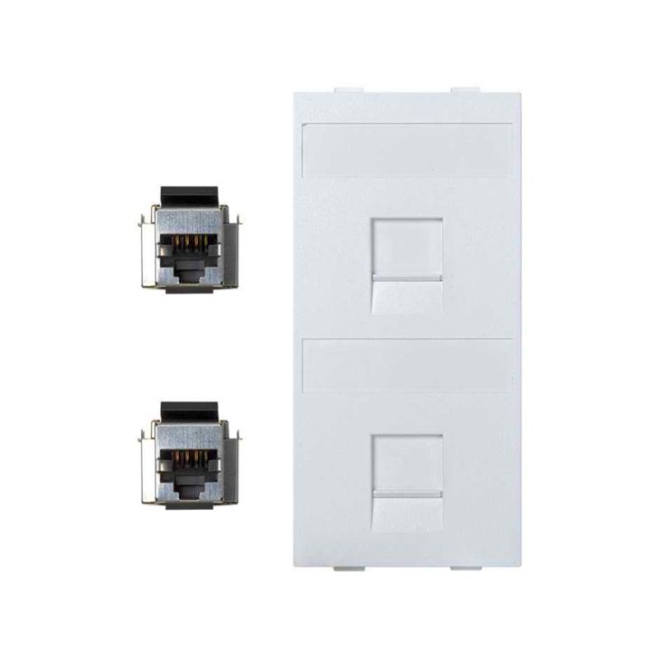 CIMA 500 Plaque Vdm Plate avec Volet 2x RJ 45 Cat