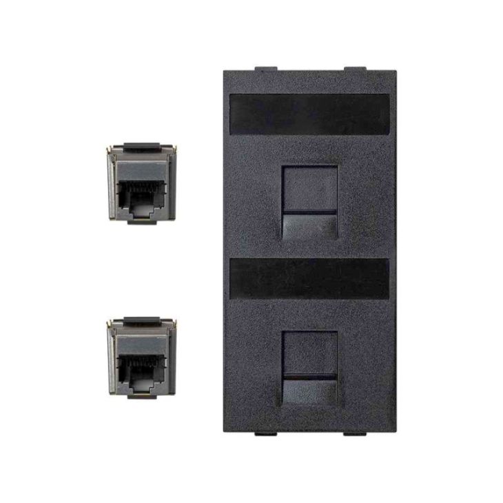 CIMA 500 Plaque Vdm Plate avec Volet 2x RJ 45 Cat