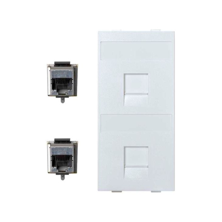 CIMA 500 Plaque Vdm Plate avec Volet 2x RJ 45 Cat