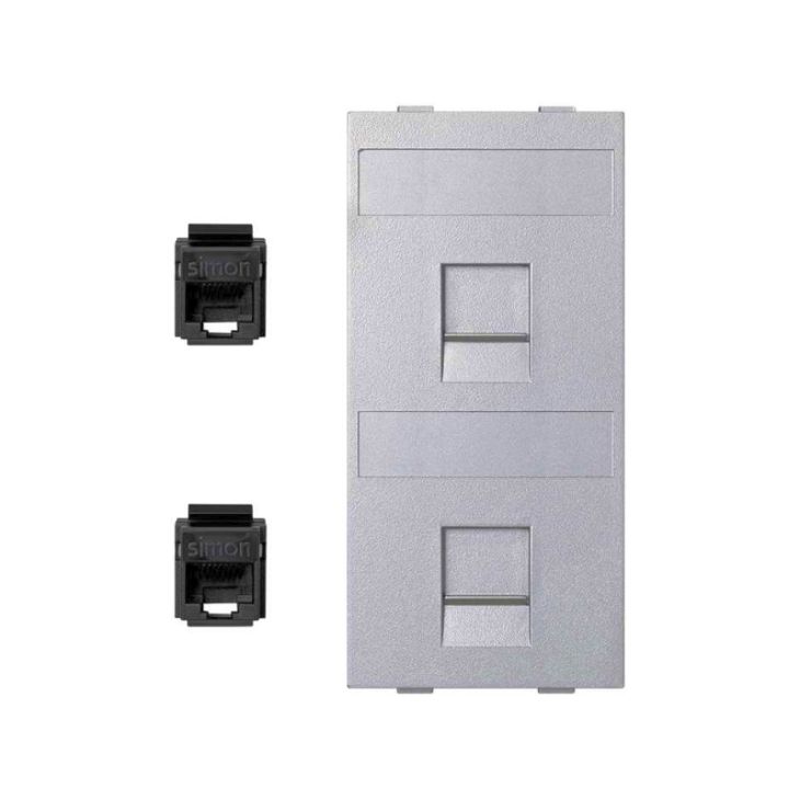 CIMA 500 Plaque Vdm Plate avec Volet 2x RJ 45 Cat