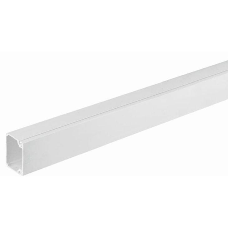 Moulure PVC 20x30 1 compartiment - Blanc neige -Prix/Metre)