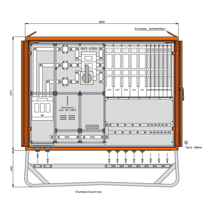 Aansluitkast 346 kVA