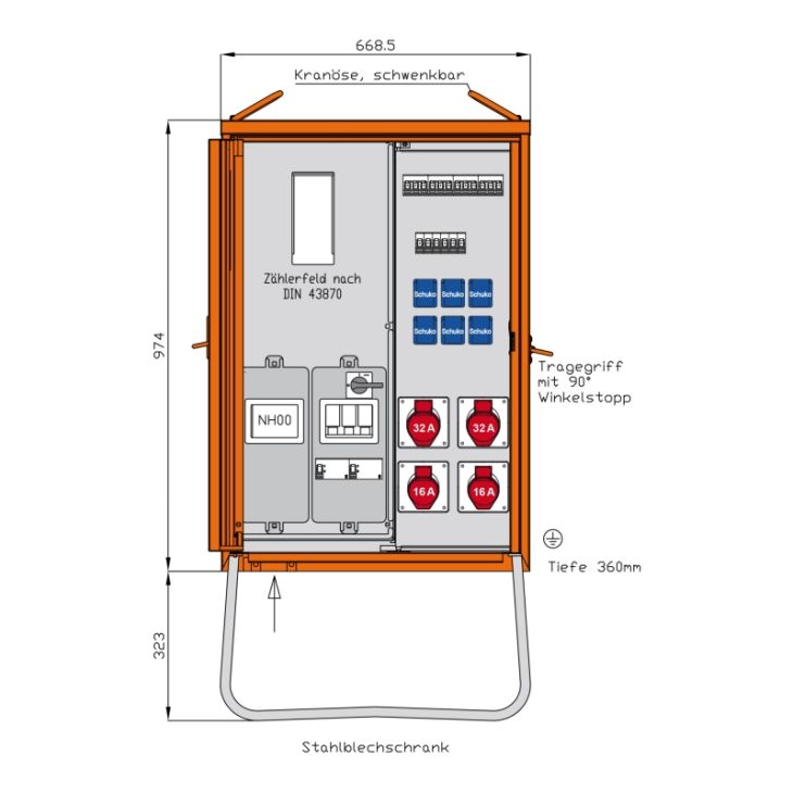 Anschlussverteiler 44 kVA