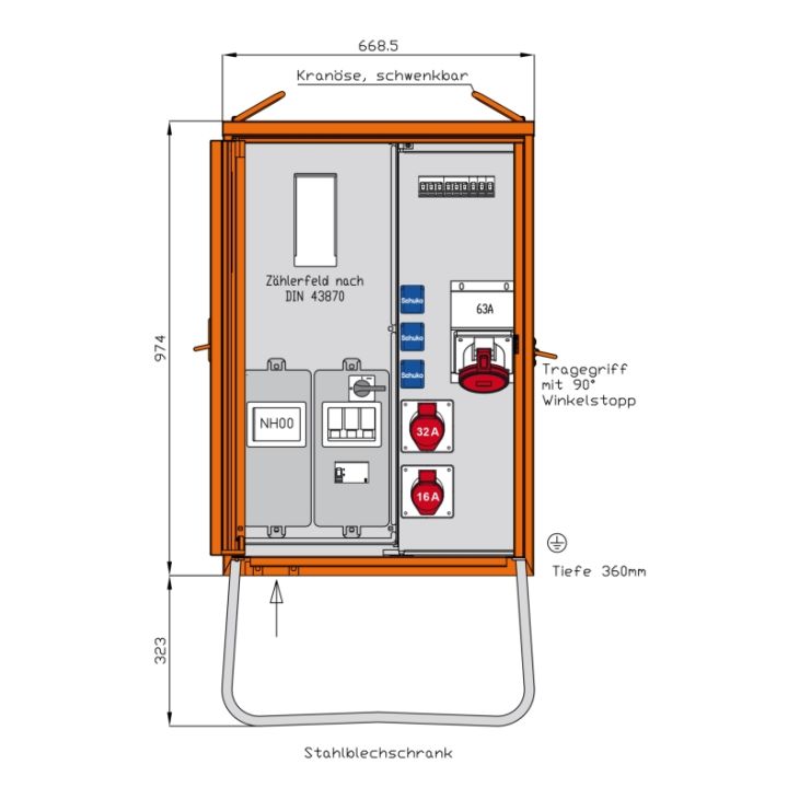 Verbindingsverdeler 44 kVA