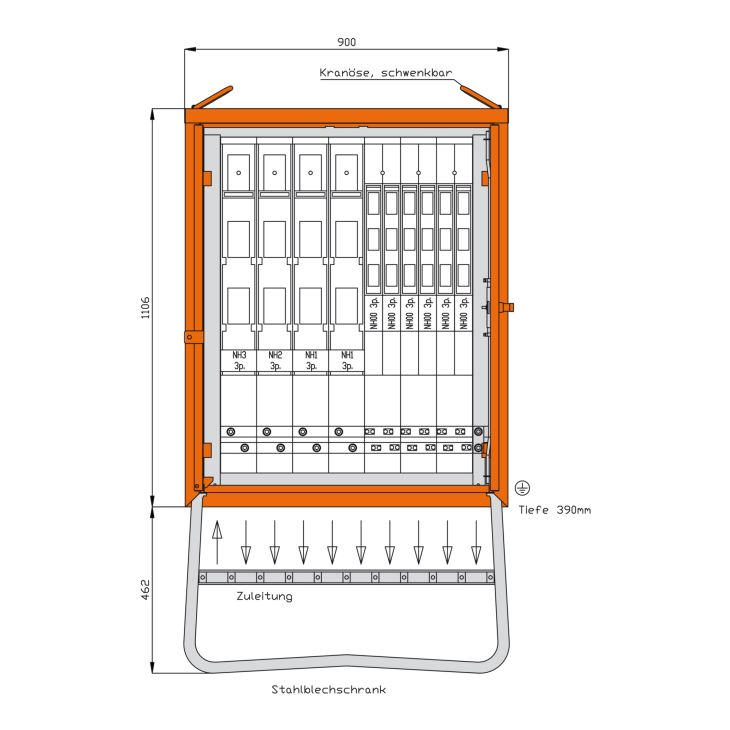 Hoofddistributeur 436 kVA