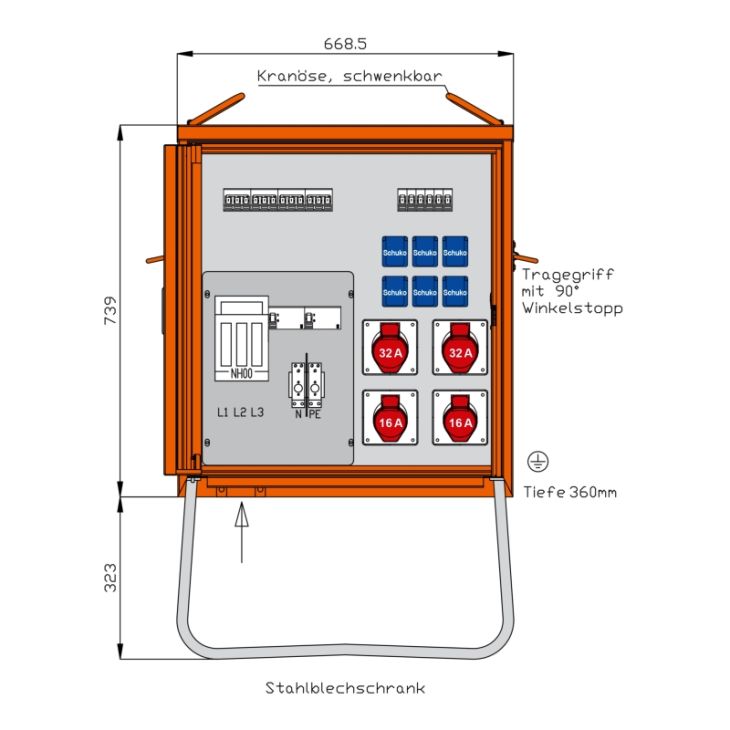 Distributiekast 44 kVA