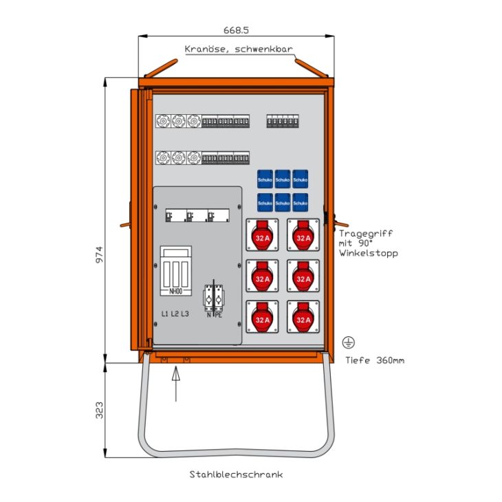 Armoire de distribution pour Container