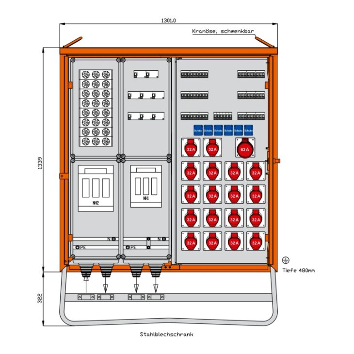 Armoire de distribution pour Container