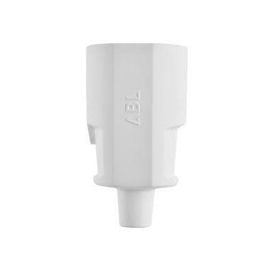 Compact fiche femelle (Schuko), plastique (PP), blanc, avec CA, IP20