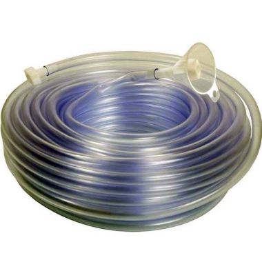 Slangwaterpas 30m PVC-slang, glashelder met trechter