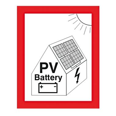 Symbole d'avertissement Batterie PV